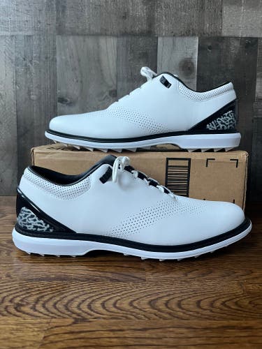 Nike Air Jordan ADG 4 Golf Shoes White Black Men’s Size 12 DM0103-110 MSRP $195. Size