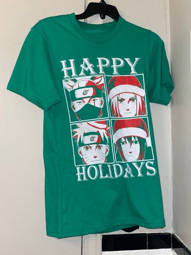 Naruto Ripple Junction Happy Holidays Christmas T Shirt Mens Size Small Brand NW