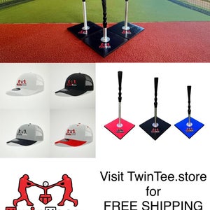 TwinTee Baseball Batting/Hitting Tee BUNDLE