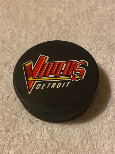 Detroit Vipers IHL Vintage Hockey Puck
