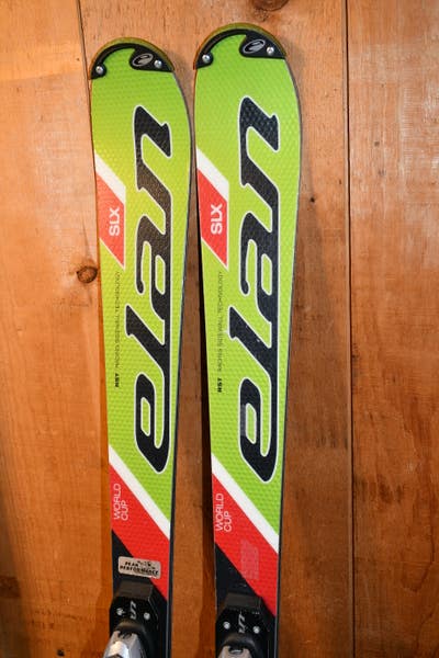 used ELAN SLX Slalom 155 cm World Cup SL race Skis with FREEFLEX