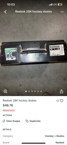 Reebok 28k Hockey Skates