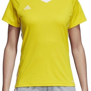 Adidas Adult Womens Tiro 17 Size XSmall Yellow White Soccer Jersey NWT $40