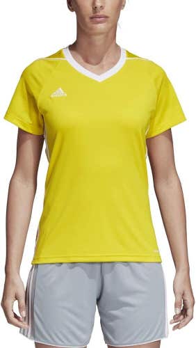 Adidas Adult Womens Tiro 17 Size XSmall Yellow White Soccer Jersey NWT $40