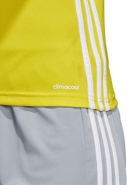 Adidas Adult Womens Tiro 17 Size XSmall Yellow White Soccer Jersey NWT $40
