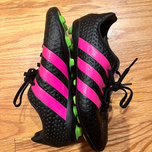 adidas Ace 16.4 FXG Youth Soccer Cleats Shoes Black Green Pink Boys Size 4