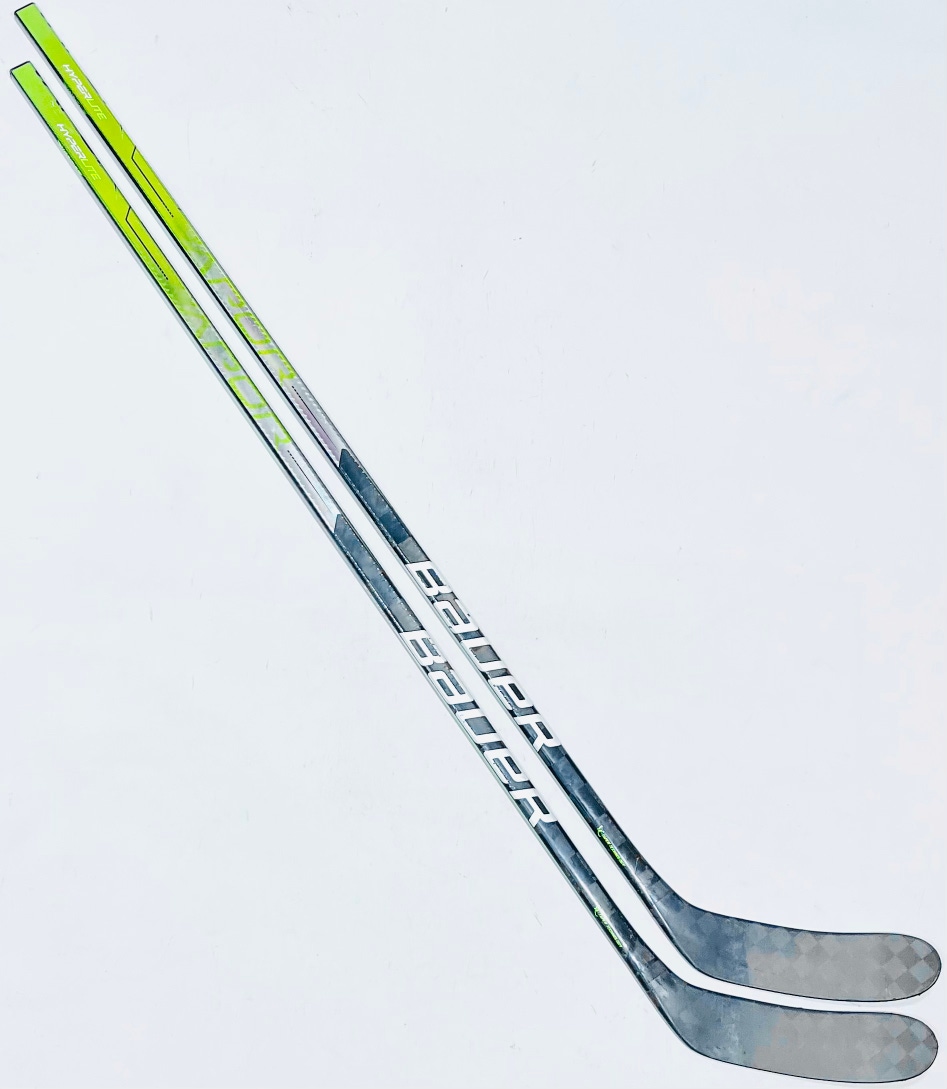 2 Pack Custom Gold Bauer Vapor Hyperlite Hockey Stick-LH-P28M-87 Flex-Grip W/ Spiral Texture (Stiff)