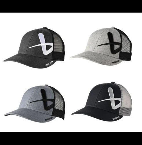 Bauer Hockey Core Side Logo Mesh Hat Adjustable Snapback Cap