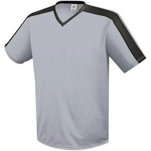 High Five Adult Unisex Genesis 322730 Size Medium Gray Black Soccer Jersey New