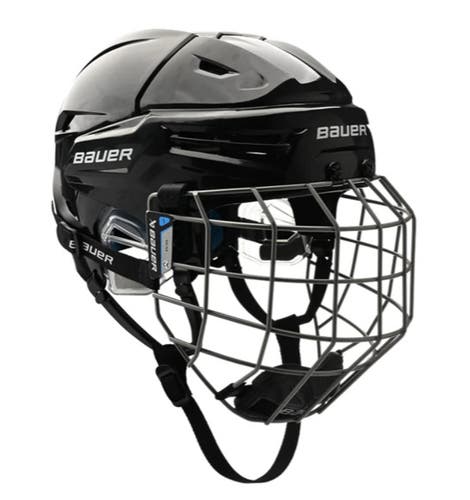 New Bauer Re-Akt 65 Black Ice hockey helmet combo cage small medium large