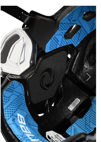 New Bauer Re-Akt 65 Black Ice hockey helmet combo cage small medium large