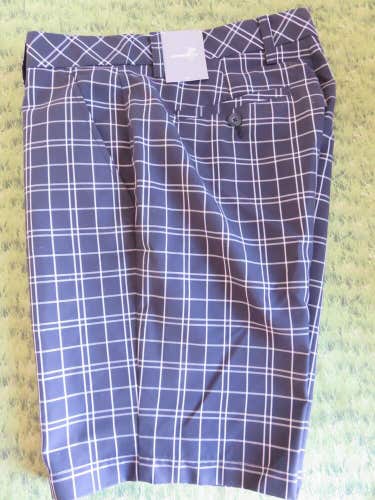NEW * Ashworth Black with White Golf Shorts - Japan Size 82 = Approx Size 32/33