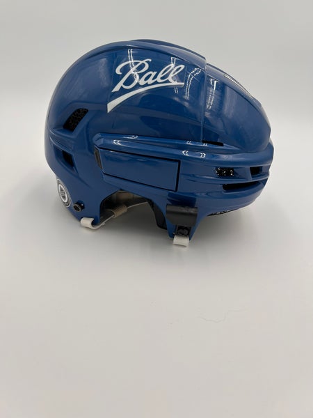 Used Blue CCM SuperTacks X Pro Stock Helmet (Jost) Small
