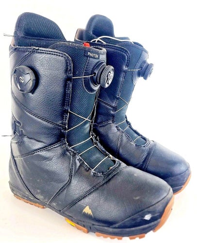 Used $420 Men's Burton Boa Photon Snowboard Boots Black all Leather Sizes 14 15