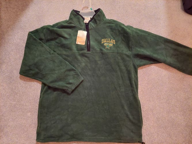 BNWT Green Dallas Stars 1/4 Zip Men's Fleece Sweatshirt