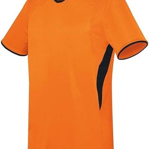 High Five Adult Unisex Globe 322890 Orange Black Soccer Jersey New