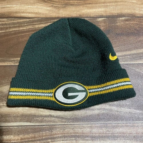 Vintage Green Bay Packers Nike Pro Line Winter Beanie Swoosh Hat