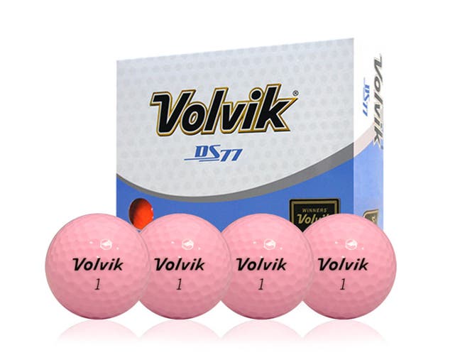 Volvik DS77 Dual Spin & Extreme Distance Golf Balls - Dozen - PINK