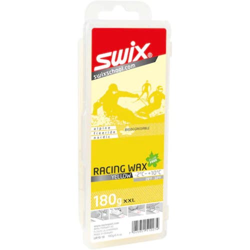 180g Bulk Packaging Swix UR10 Yellow Bio Training Wax | Warm Spring Slush Ski
