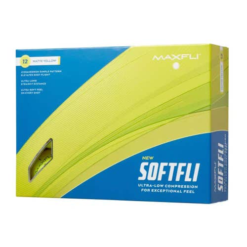 Maxfli SoftFli Matte Finish Golf Balls - 35 Low Compression - MATTE YELLOW