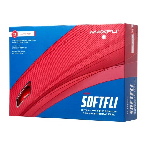 Maxfli SoftFli Matte Finish Golf Balls - 35 Low Compression - MATTE RED