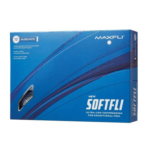 Maxfli SoftFli Golf Balls - Ultra Low 35 Compression - GLOSS WHITE
