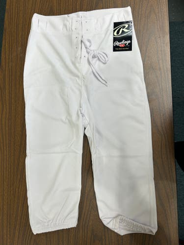 Rawlings Adult Large Slotted Football Practice Pants, White