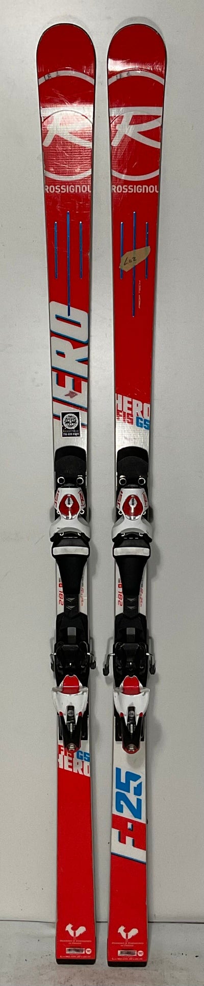 Used Rossignol  182cm Hero FIS GS Race Skis With Rossignol Bindings (481J)