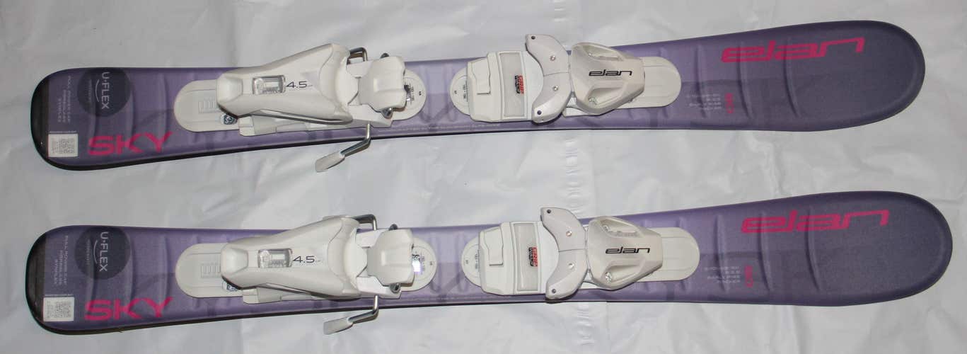 80 cm NEW 2024 Elan SKY girls kids Ski System with EL 4.5 GW size adjustable Bindings