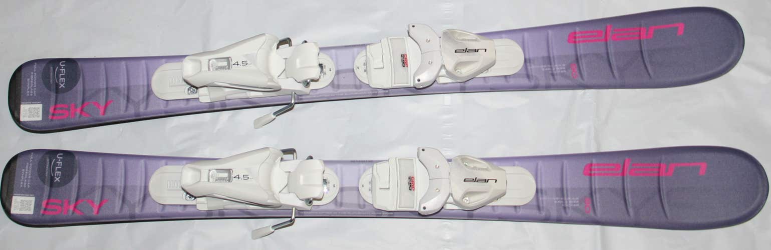 90cm NEW 2024 Elan SKY girls kids Ski System with EL 4.5 GW size adjustable Bindings