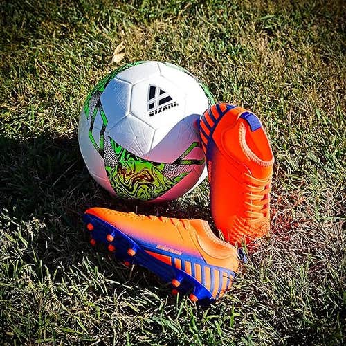 Vizari Kids Santos MC JR Soccer Shoes | Orange/Blue Size Junior-3 | VZSE93398J-3