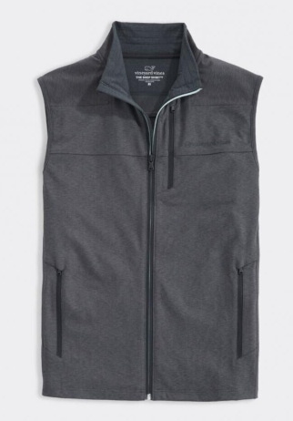 Vineyard Vines Mens OTG On The Go Shep Shirt Size Medium Jet Black Vest NWT