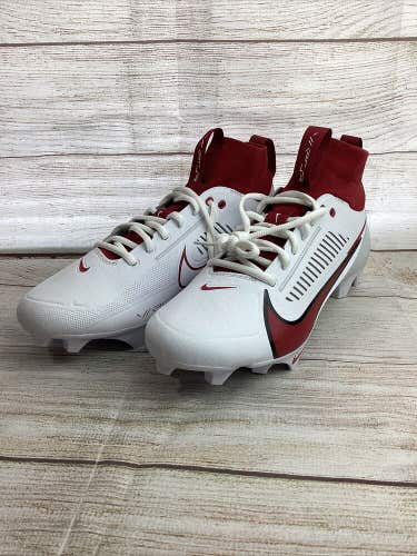 Nike Vapor Edge Pro 360 Mid Mens Football Cleats White Red Size 10 FJ1581-160