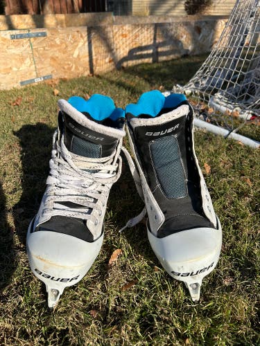 Used Bauer Regular Width Size 12 Reactor 5000 Hockey Goalie Skates