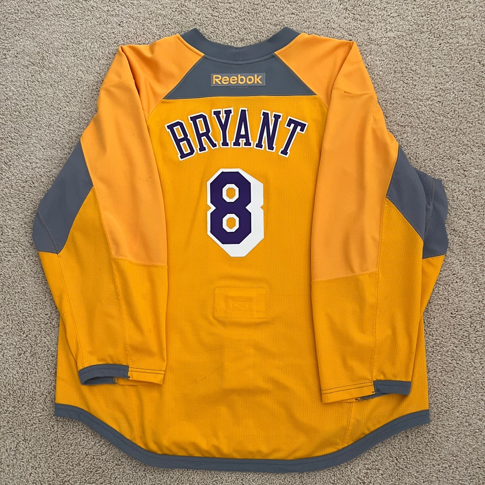 Custom Reebok 3.0 Lakers Kobe Bryant Hockey Jersey Size 56