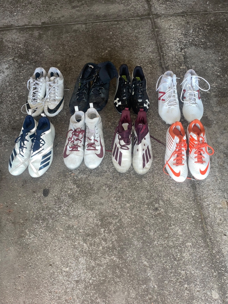 lot of lacrosse cleats (nike, under armour, adidas