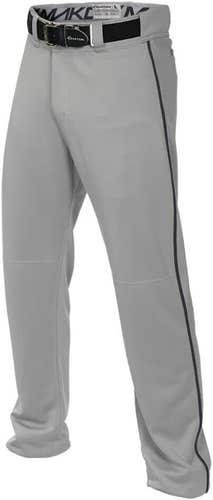 NWT Easton MAKO 2 Youth Piped Baseball Pants Grey Navy Size Medium (25"-27")