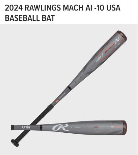 New Rawlings Mach AI USA Baseball 29/19 Baseball Bat