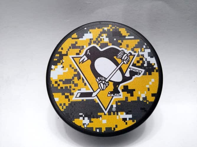 NEW Pittsburgh Penguins DIGITAL CAMO Camouflage NHL Souvenir Hockey Puck