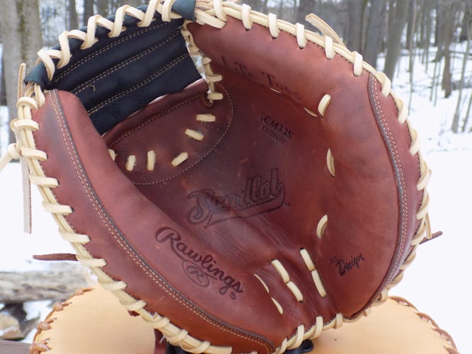 Used Rawlings Right Hand Throw Catcher's Sandlot Series Baseball Glove 33"