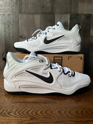 Nike KD 15 TB Promo White Black Basketball Shoes DX6648-100 Men Size 13