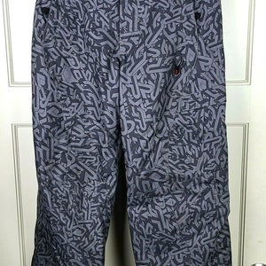 Spyder Kid's Youth Size: 16 Ski Snowboard Pants Gray/Black Insulated Waterproof