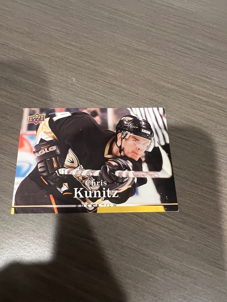 Upper Deck Chris Kunitz Anaheim Ducks Hockey Card
