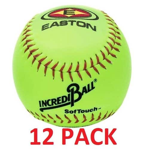 New 12 Easton Incrediball 10" Soft Touch Training Balls neon softballs SofTouch