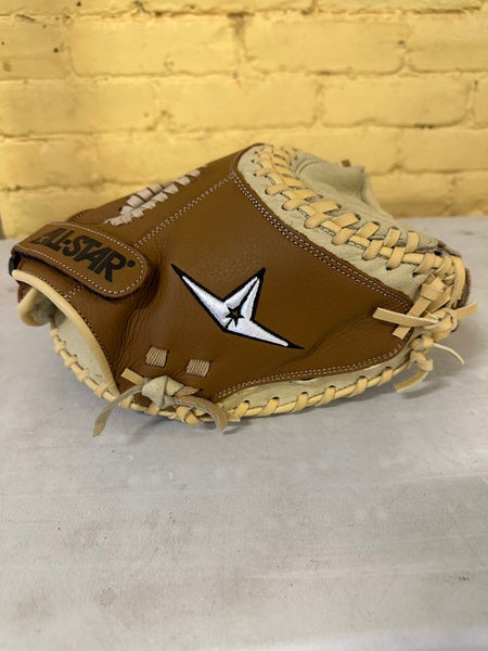 New All-Star 31.5” CMW1011 Catcher’s Softball Mitt Youth Saddle/Tan