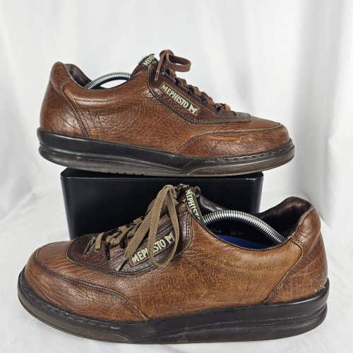 Mephisto Shoes Match Mens Size 11 Brown Leather Air Jet Runoff Leather Sneakers