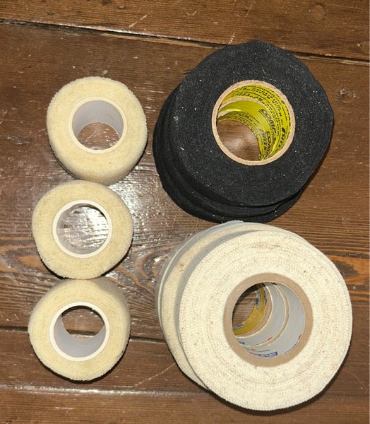Hockey Tape Bundle - Black, White, White Stretch Grip Tape - 9 Rolls
