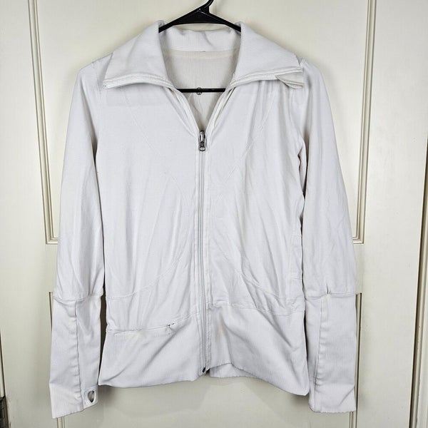 Lululemon Reversible Jacket Women's 8 Full Zip White Track Jacket