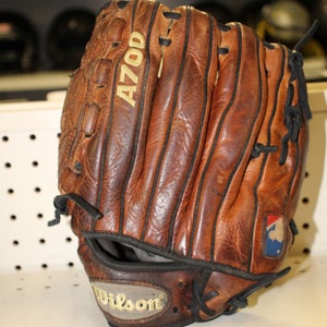 Used Left Hand Throw Wilson Infield A700 Baseball Glove 12"