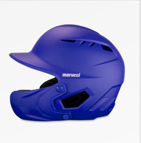 New Royal Blue SR Size Marucci Duravent Batting Helmet With Universal Jaw Guard